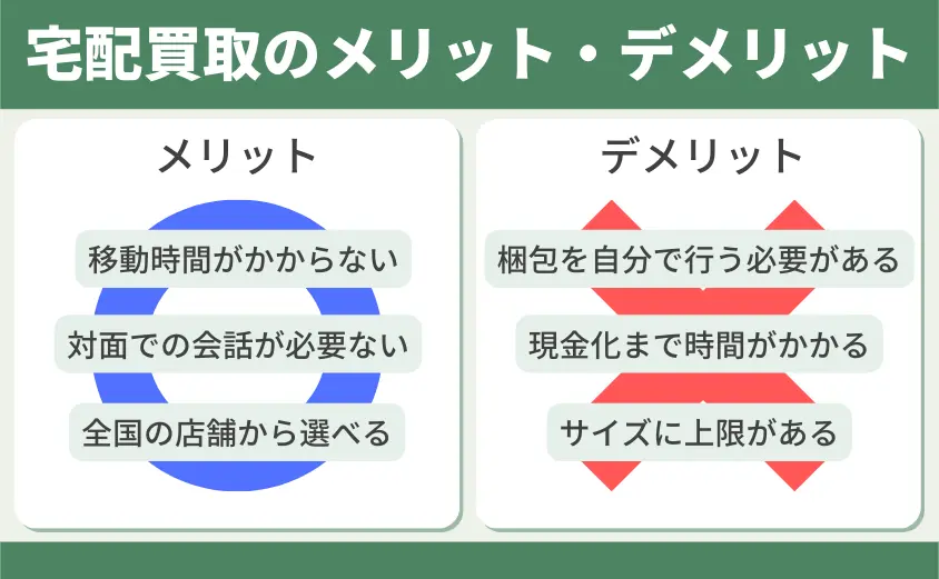 宅配買取のメリットデメリット